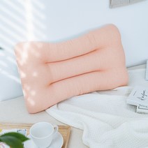 마롤로뜨 낮은 경추베개 3중거즈 빨아쓰는 어린이겸용 성인여성베개, 핑크, 1개