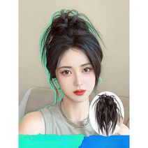 뒷머리 부분 가발 자연스러운 묶음 머리 연출, 1개, (Hot Girl 셔틀콕 헤드)내츄럴 블랙