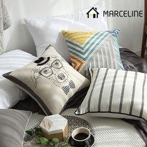 [마르셀린]젠틀독 자수 쿠션45X45 / 솜포함