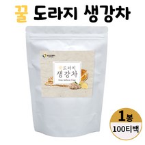 꿀 도라지 생강차 100티백 건도라지 건생강 벌꿀 분말 말린 도라지 말린 생강 환절기 사무실차 대용량, 1봉