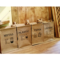 가정용 재활용 3단 분리수거함 쓰레기통 대용량 이동식 대형 스탠드 폐건전지 분리수거카트 분리수거망 통, 페이퍼