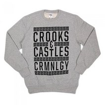 크룩스앤캐슬 CRIMINOLOGY CREWNECK - HEATHER GREY1