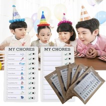 체크리스트보드 세트 my chores 키즈 냉장고 데일리 투두리스트 키즈, 집에서-문구(세트)단품+펜+빈속지2P+포장팩