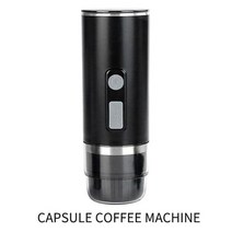 휴대용 에스프레소 머신 캠핑 등산 포터블 커피 메이커 캡슐 3in1 for caramphome small 여행 캡슐 주방 미니, 검은색, 1 컵, 씨엔