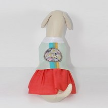 금동이 펫 GW008 무지개둥근꽃보 강아지 고양이 애견 한복, 혼합색상