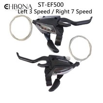 가벼운접이식자전거 가을라이딩을 위한 1 쌍 st-ef500 mtb 산악 자전거 자전거, 3x7 21단 1쌍