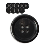 동화상가몰 소뿔단추6 25mm, 블랙, 40개입