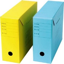 (SM)오피스존 덮개형 문서보존상자 A4 서류보관 낱개, 노랑