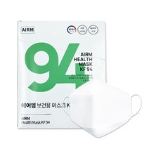 에어엠 보건용 마스크 대형 KF94, 50개입, 1개, 화이트