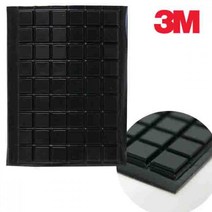 3M 충격방지쿠션 사각형 보호패드 54P 유리받침 소음방지패드, 1개