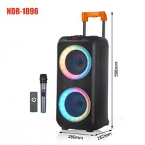 캠핑 휴대용 방수 블루투스 스피커 피크 파워 6000w 강력한 야외 드로바 붐 박스 8 inch big horn partybox heavy karaoke with mic 102, ed-1096