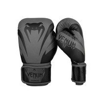 베놈 베넘 임팩 Hook and Loop 트레이닝 복싱 장갑 - Gray/Black, 10 oz.