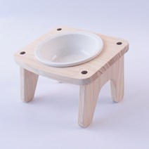 피카부 UV 코팅 강아지 고양이 밥그릇 원목 식탁 식기, 1개, 1구9cm(그릇없음)