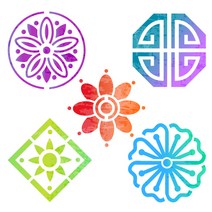 전통문양 스텐실도안 (2종 택1), 세트(5장), 5개