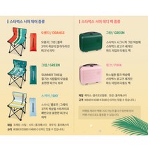 스타벅스 2020 서머 레디백 체어 프리퀀시 캠핑의자 가방, 서머레디백 그린, 1개