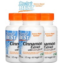 닥터스베스트 시나몬 계피 추출물 시눌린 PF 함유 125mg 베지캡슐 60개 2+1
