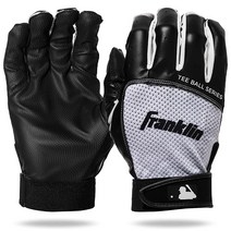프랭클린 Franklin Sports MLB 티볼 플렉스 시리즈 배팅 장갑 정품보장, Black/White