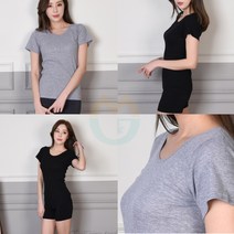 위아리턴 골지 여성용 반팔 텐셀티셔츠 여성면티셔츠 여성기본티