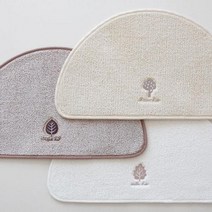 기타 바보사랑[바이빔]리프 자수 반달 발매트[무료배송], 베이지