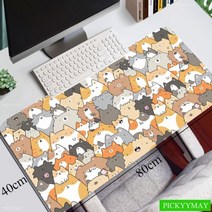 범퍼 침대 패드 아기 가드 토퍼 귀여운 고양이 대형 마우스 매트 게임용 게이머 39.3x19.6in 고무 키보드 데스크 HD, [16] 550x1000x3mm, [11] SS007CT (10)