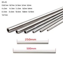 잔디깎기 1 10pcs 250mm500mm 304 원활한 Stainlessy 철강 모세관, 8x7mm  1pcs+250mm
