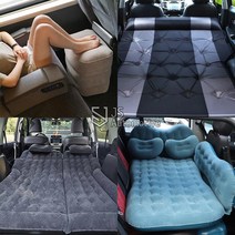 JS automotive 자동차 자동충전 에어매트 차박 취침 물놀이 매트리스 쿠션 에어펌프 시거잭펌프 공기충전 매트, 북극곰