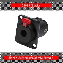 M12 센서접속케이블 4 개몫 6.35mm 잭 14 인치 스테레오 trs 암 잭 소켓, 블랙x4