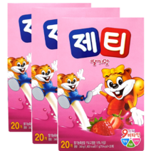 제티 60스틱 쵸코맛 딸기맛 쿠키앤쵸코맛 중1 우유에 타먹는 분말 코코아, 동서 제티딸기맛20스틱 x3