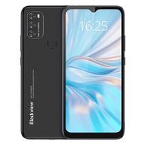 블랙view 언락 스마트폰 A70 폰 5380mAh 듀얼 SIM 언락 휴대폰 3GB+32GB ROM 언락 폰 안드로이드 11 OS 폰 6.12.7cm HD+ T모바일 휴대폰 페이스, Black