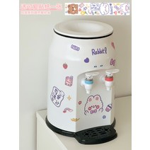 토끼 1인용 미니 생수통 정수기 탁상용 생수 책상 가정용 귀여운 온수 디스펜서 빈티지, 따뜻한, 하얀색