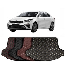 기아 K3 GT (5도어/플러스) 맞춤 가죽 에디션 트렁크매트+뒷열 등받이커버 풀세트 차박 캠핑, 브라운