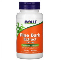 NOW Foods 소나무 껍질 추출물 240mg 90 베지캡슐 파인 바크, 90캡슐, 1개