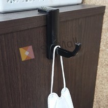SY몰 부착식 플라스틱 후크고리 블랙 헤드셋거치대 우산걸이