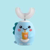 가성비어린이용 자동 칫솔 U 모양 360 도 음파 충전기 실리콘 헤드 만화 방수, 05 2-6 years old