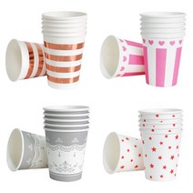 XJT863324파티 종이컵 12개 파티컵 일회용컵 파티용컵, 1, 스타 레드