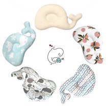 애기바당 신생아 두상관리 태열 베개 수애기 짱구베개, 분홍귤패턴