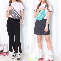 [JY신]JY신 STANDBYME 232 투톤 힙색 크로스백가방 P 남자메신저백 학생크로스백 학생메신저백 남성크로스백 여자메신저백, 핑크