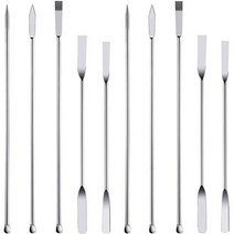 10 Pieces Stainless Steel Lab Spatula Micro Sampling Scoop Double Ended Mixing Spoon Laboratory Meas, 1