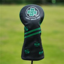 네 잎 클로버 골프 클럽 Headcover 나무 드라이버 페어웨이 하이브리드 No 1 3 5 UT 커버 방수 PU 가죽 야외 스포츠 수호자, Black Driver 1
