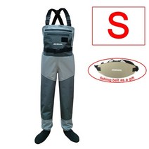가슴장화 낚시 갯벌 방수 바지 사냥 복 네오프렌 부츠가있는 3 또는, 사이즈 s(5층)