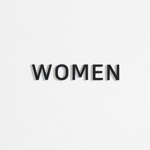 스튜디오투명 화장실 표지판 블랙, WOMEN, 2개