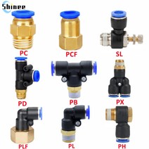 공압 에어 커넥터 피팅 PC/PCF/PL/PLF 4mm 6mm 8mm 스레드 1/8 "1/4 3/8 1/2 스트레이트 호스 파이프, 15 10-03 (10mm-3l8)_06 PX