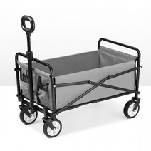 원터치 접이식 폴딩 캠핑웨건 4종 캠핑용 오픈형 트레일러 웨건 캠핑카트 캠핑수레 캠핑캐리어 쇼핑카트, 그레이