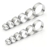 [G1P] 쿠키만들기 스테인레스 원형 쿠키커터 12P 세트 / 쿠키모양틀 원형틀 원형쿠키커터 마카롱만들기 뚱카롱만들기 원형모양틀 과자만들기 941988EA