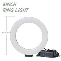 반영구조명 쇼핑몰찰영조명 더블라인 유튜브 네일샵 자연광 6inch 미니 led 데스크탑 비디오 링 라이트 셀카 램프 삼각대 스탠드 usb 플러그 테이블 램프 for make, sh-hxd-06