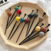 수스다 캔디드롭비녀 뒷태미녀 올림머리 U자 헤어핀 헤어비녀