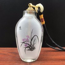 헝수이 내화 스너프 병 특징 무형 문화 유산 공예 병 그림 수제 기능 놀이 사업, 난초