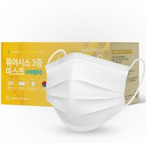 퓨어시스 국내생산 3중MB MB필터 일회용 덴탈 마스크 소형 어린이 마스크 유아 마스크 아동 마스크, 100매