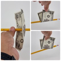 Pencil)지폐1장포함 지폐뚫는연필(Bill 교육마술 배우기 어린이마술 Thru, 상세페이지 참조