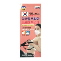 닥터엄코리아 3D 스포츠 마스크 10매 / 비말차단 숨쉬기편한 마스크